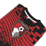 Customized Bournemouth Pixel Flow Red Black Sweater Best Selling