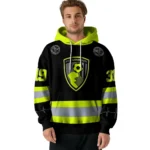 Customized Bournemouth Safety Motif Black Neon Green Hoodie Best Selling