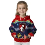 Customized Bournemouth Spongebob Patrick Star Red Navy Hoodie Best Selling