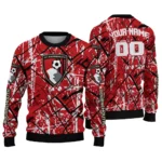 Customized Bournemouth Streak Overlay Red Sweater Best Selling
