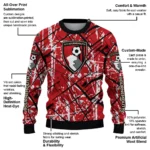 Customized Bournemouth Streak Overlay Red Sweater Best Selling