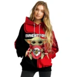 Customized Brentford Baby Yoda Red Black Hoodie Best Selling