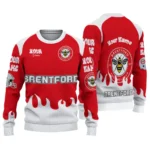 Customized Brentford Flame Border Red Sweater Best Selling