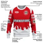 Customized Brentford Flame Border Red Sweater Best Selling