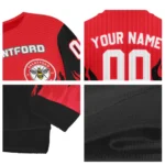 Customized Brentford Flame Outline Red Black Sweater Best Selling