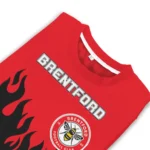 Customized Brentford Flame Outline Red Black Sweater Best Selling