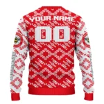 Customized Brentford Lattice Gridwork Red Sweater Best Selling