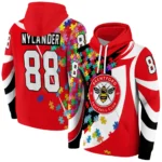 Customized Brentford Puzzle Pieces Red Hoodie Best Selling