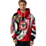 Customized Brentford Puzzle Pieces Red Hoodie Best Selling