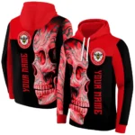 Customized Brentford Skull Motif Red Black Hoodie Best Selling