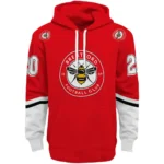 Customized Brentford Striped Sleeves Red Hoodie Best Selling