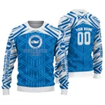 Customized Brighton Hove Albion Chevron Pattern Blue Sweater Best Selling