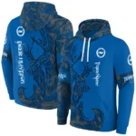 Customized Brighton Hove Albion Deer Silhouette Blue Hoodie Best Selling