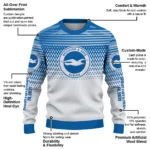 Customized Brighton Hove Albion Diamond Mesh Sweater Best Selling