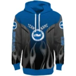 Customized Brighton Hove Albion Flame Design Blue Hoodie Best Selling