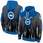 Customized Brighton Hove Albion Flame Design Blue Hoodie Best Selling