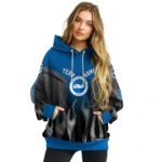 Customized Brighton Hove Albion Flame Design Blue Hoodie Best Selling