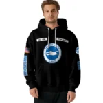 Customized Brighton Hove Albion Punisher Skull Black Hoodie Best Selling