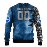 Customized Brighton Hove Albion Skull Collage Blue Sweater Best Selling
