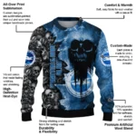 Customized Brighton Hove Albion Skull Collage Blue Sweater Best Selling
