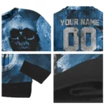 Customized Brighton Hove Albion Skull Collage Blue Sweater Best Selling