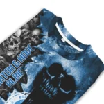 Customized Brighton Hove Albion Skull Collage Blue Sweater Best Selling