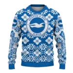 Customized Brighton Hove Albion Snowflake Matrix Blue Sweater Best Selling