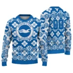Customized Brighton Hove Albion Snowflake Matrix Blue Sweater Best Selling