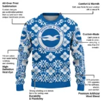 Customized Brighton Hove Albion Snowflake Matrix Blue Sweater Best Selling