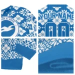 Customized Brighton Hove Albion Snowflake Matrix Blue Sweater Best Selling