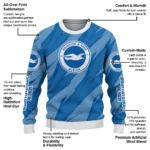 Customized Brighton Hove Albion Stripe Motion Blue Sweater Best Selling