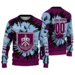 Customized Burnley Burst Swirl Burgundy Sweater Best Selling