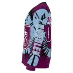 Customized Burnley Burst Swirl Burgundy Sweater Best Selling