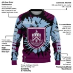 Customized Burnley Burst Swirl Burgundy Sweater Best Selling