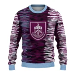 Customized Burnley Camouflage Stripe Burgundy White Sweater Best Selling
