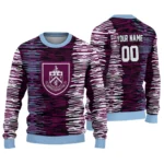 Customized Burnley Camouflage Stripe Burgundy White Sweater Best Selling