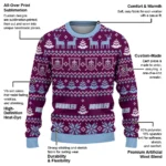 Customized Burnley Christmas Designs Burgundy Sweater Best Selling