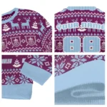 Customized Burnley Christmas Designs Burgundy Sweater Best Selling