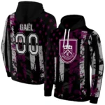 Customized Burnley Distressed Flag Burgundy Black Hoodie Best Selling