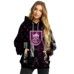 Customized Burnley Distressed Flag Burgundy Black Hoodie Best Selling