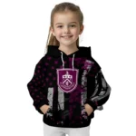 Customized Burnley Distressed Flag Burgundy Black Hoodie Best Selling