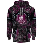 Customized Burnley Hunting Theme Burgundy Black Hoodie Best Selling