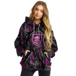 Customized Burnley Hunting Theme Burgundy Black Hoodie Best Selling