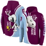 Customized Burnley Peeking Snoopy Burgundy Hoodie Best Selling