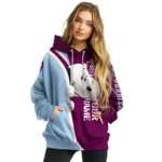 Customized Burnley Peeking Snoopy Burgundy Hoodie Best Selling