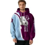 Customized Burnley Peeking Snoopy Burgundy Hoodie Best Selling