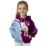 Customized Burnley Peeking Snoopy Burgundy Hoodie Best Selling