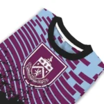 Customized Burnley Pixel Flow Burgundy Black Sweater Best Selling