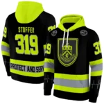 Customized Burnley Safety Motif Black Neon Green Hoodie Best Selling