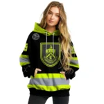 Customized Burnley Safety Motif Black Neon Green Hoodie Best Selling
